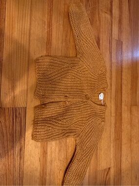 Zara Chunky Mustard Knit Cardigan